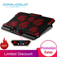 inch Gaming Laptop Cooler Six Fan Led Screen Two USB Port 2600RPM Laptop Cooling Pad Notebook Stand for Laptop