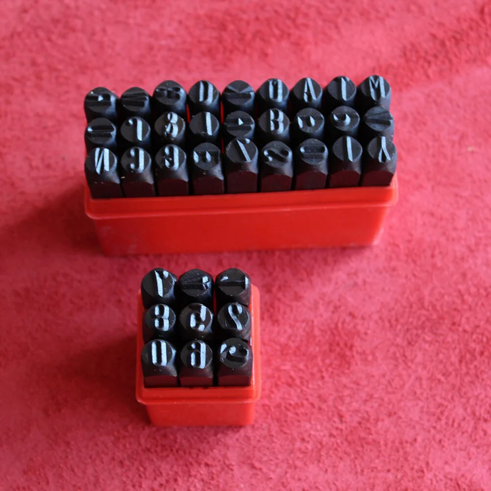 36 PCS Carbon Steel Stamp Tool Letter Number Letters Numbers Punch Set Kit Craft