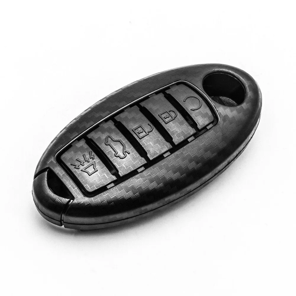 

Matte Black Car Key Case Style Smart Easy To Install For Nissan Infiniti 5 Button