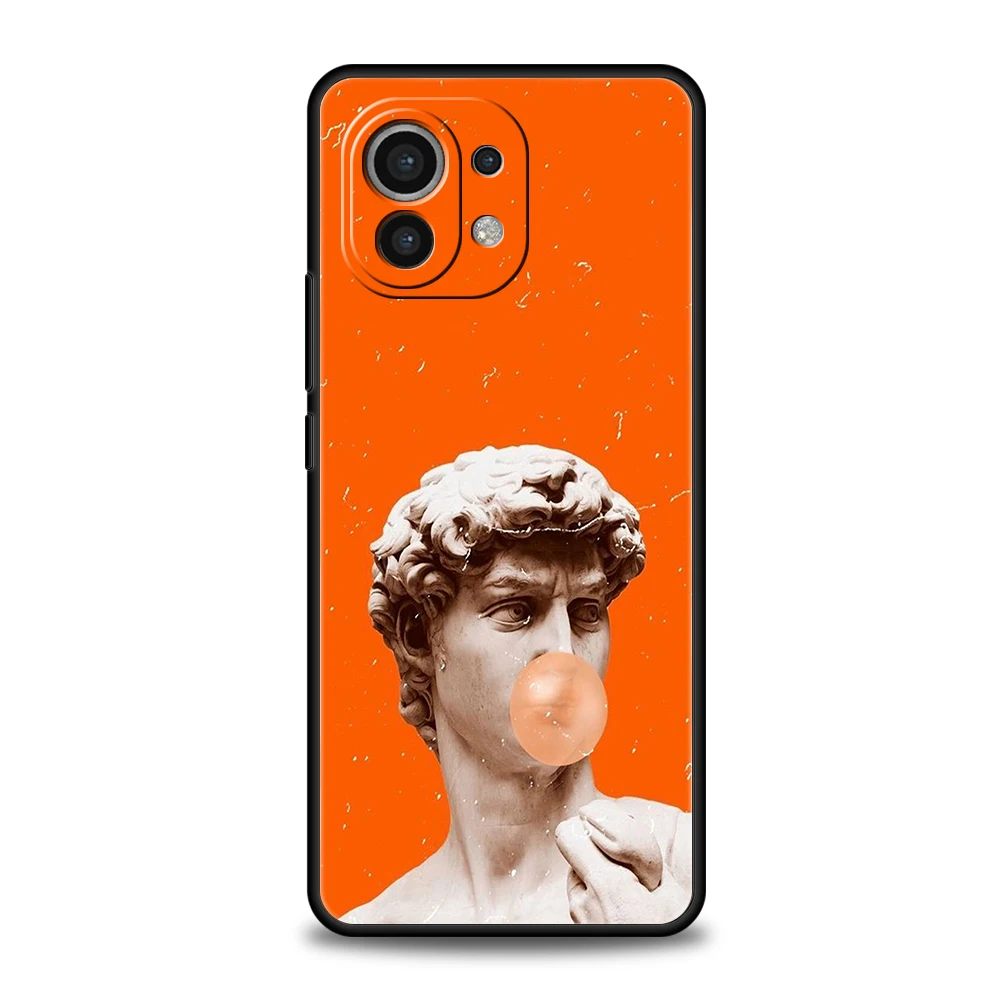 Cartoon Art Statue Abstract Phone Case For Xiaomi Mi X3 X4 NFC F3 M3 M4 GT Note 9T 10T 10 11 Ultra 11T 11X 12 Pro Lite 5G Shell