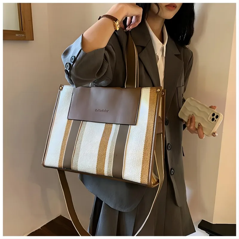 CGCBAG 2023 New Fashion Women Shoulder Bag Casual Lage Capacity Female Tote Bag Simple Commuting Designer Luxury Handbags