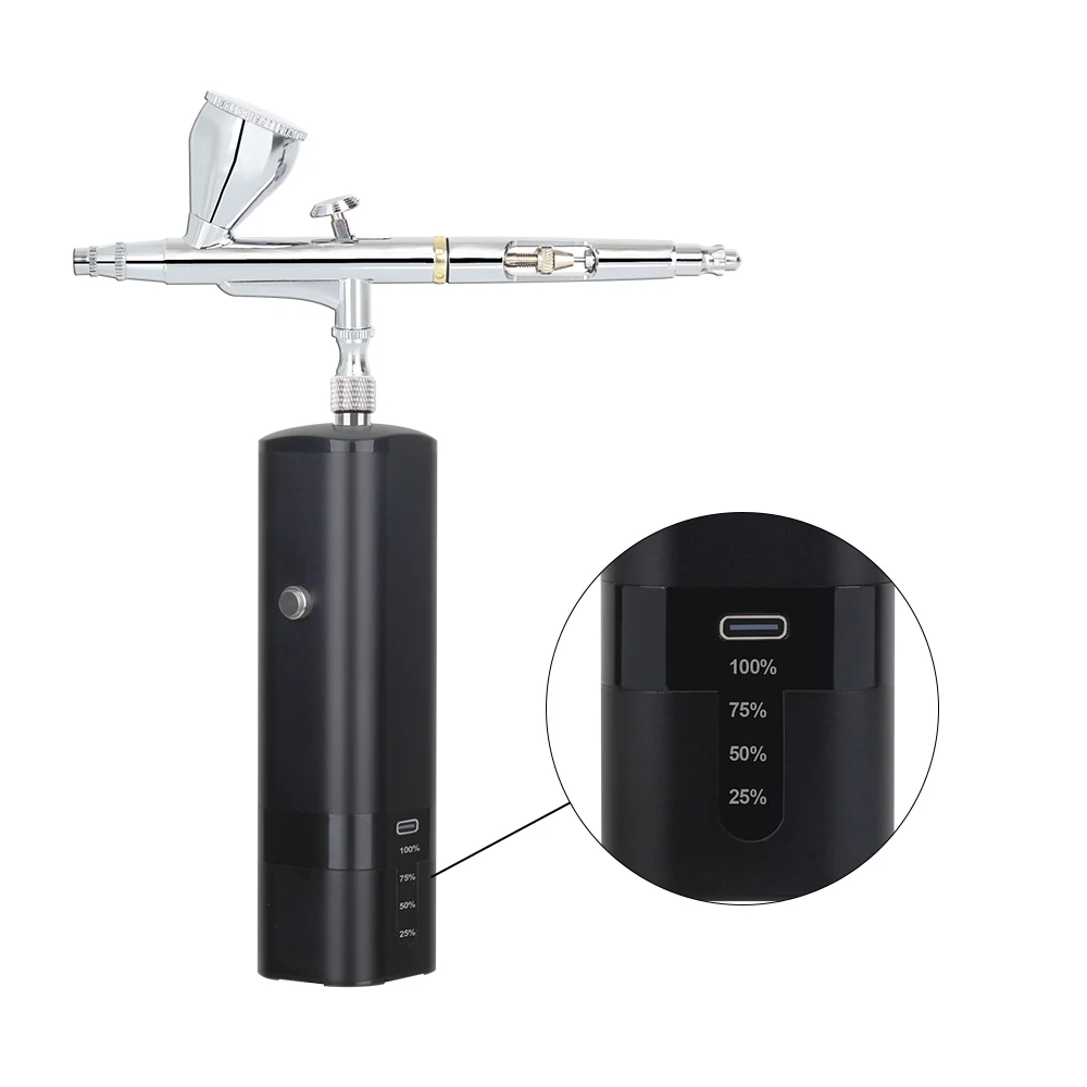 Portable Gun Set Air Brush For Makeup Model Painting Nail Art Craft Cake Tattoo