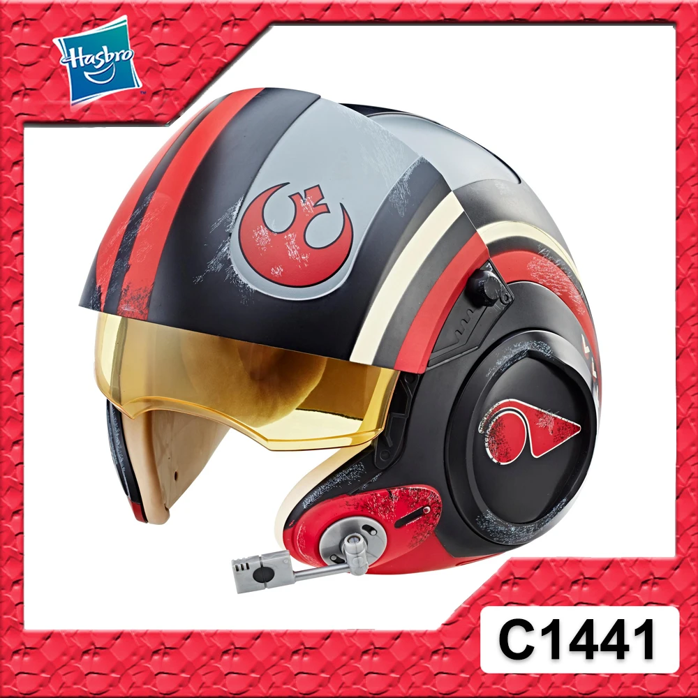 

Star Wars The Black Series Poe Dameron Electronic X-Wing Pilot Helmet Sounds Interaction with BB-8 for Christmas Birthday Gift