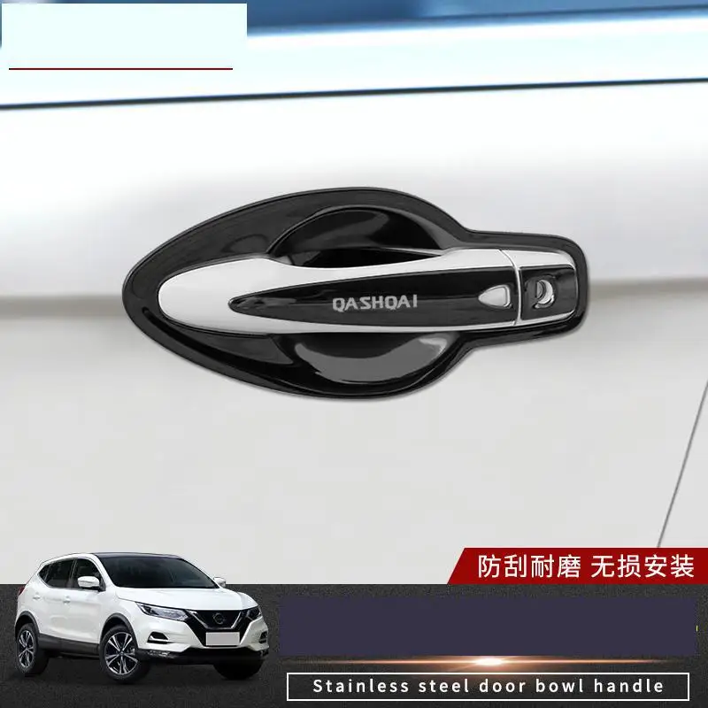 

Car styling FOR NISSAN QASHQAI J11 2014-2022 Stainless steel DOOR HANDLE COVER BOWL CUP CAP TRIM INSERT BEZEL FRAME SMART KEY