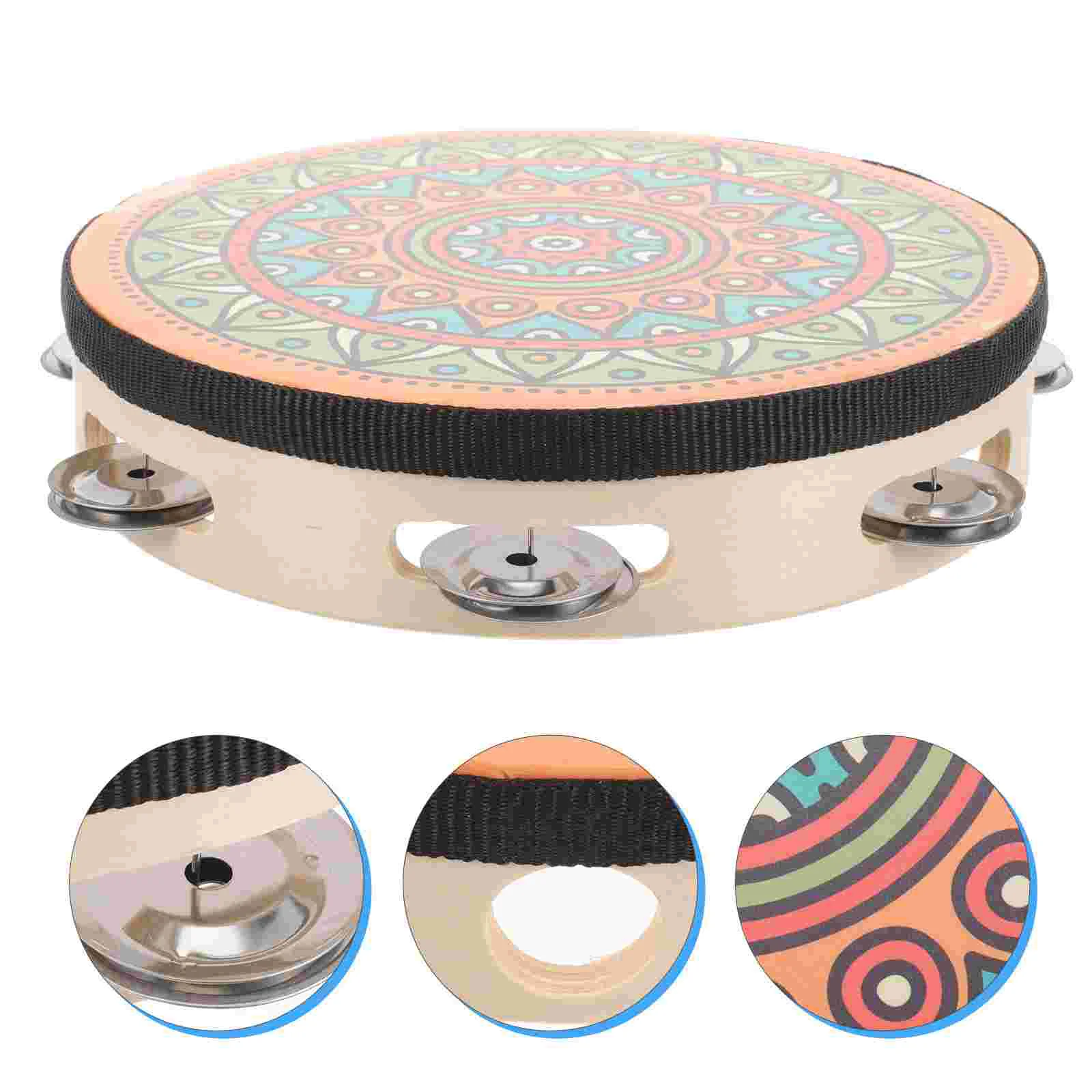 

Tambourine Drum Handheld Tambourine Children Hand Drum Musical Instrument Tambourine