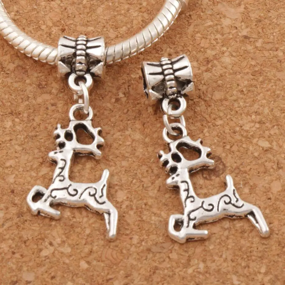 15 шт., бусины из цинкового сплава с большими отверстиями для браслетов