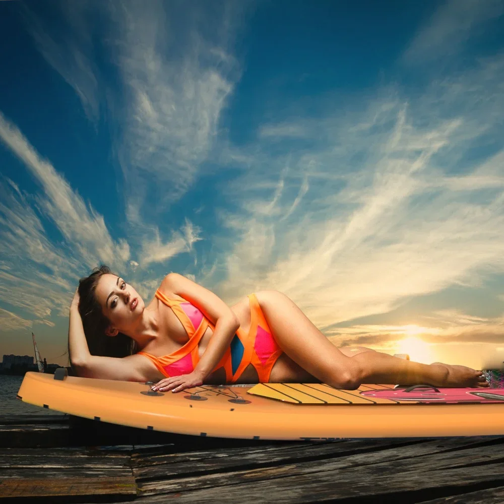 Розовая надувная доска для серфинга Jet Surfboard Sup Race Купить стоячи с сумкой Board Js