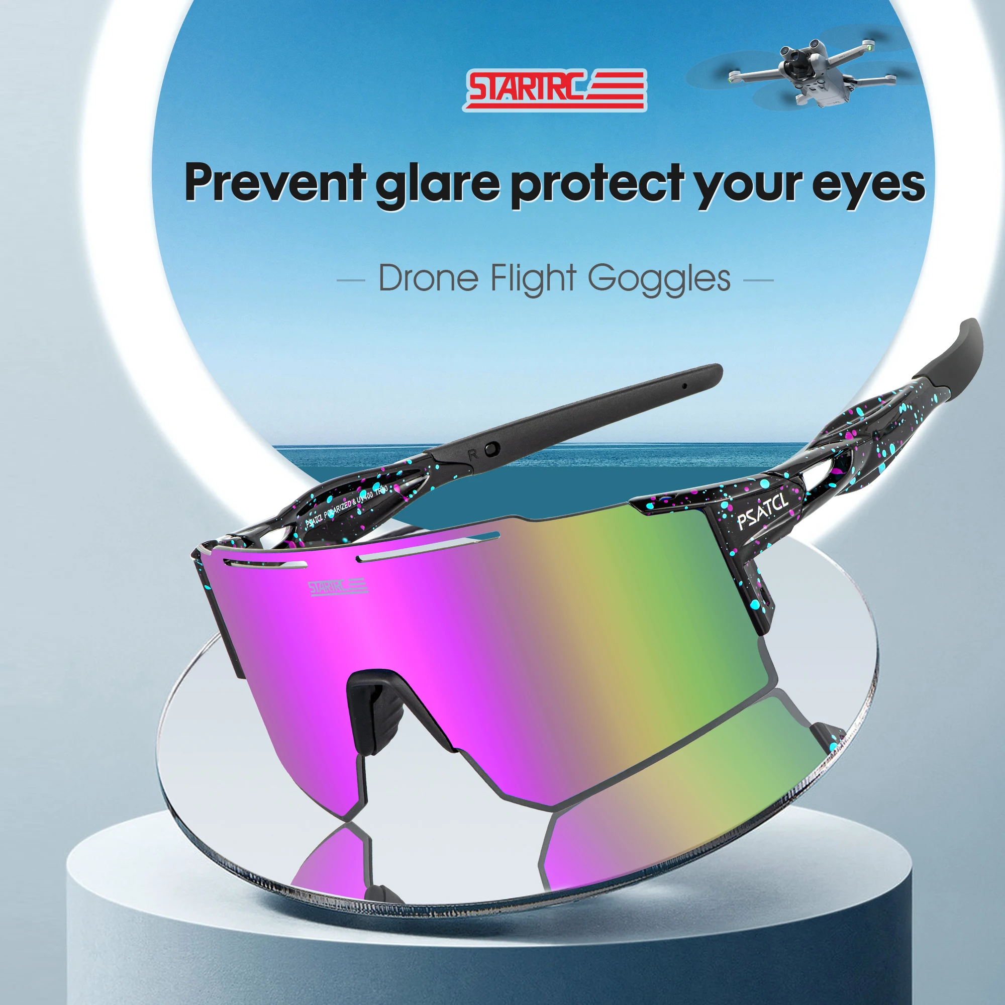 

DJI Mini 3 PRO Drone Flight Goggles Prevent Glare Protect Eyes HD Lens Outdoor Flying Glasses for DJI Mini 2 Air 2S Mavic 2 3 1