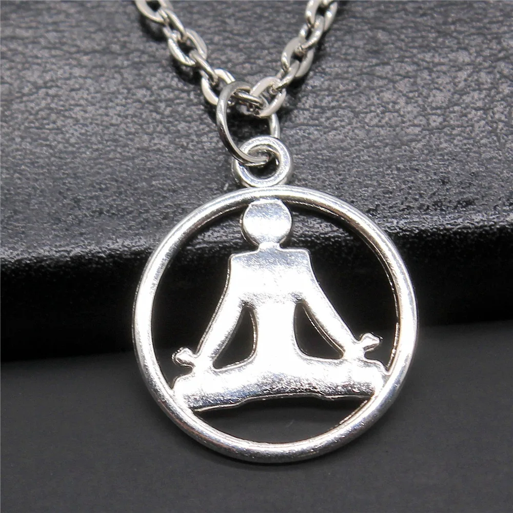 

Простое модное винтажное ожерелье Будды, 2 цвета, 20x23 мм, ювелирные изделия для женщин