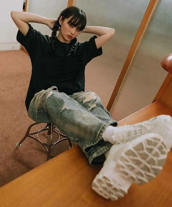 Teenage Jeans Street Retro Men's American Casual Wash Do Old Straight Holes Jeans