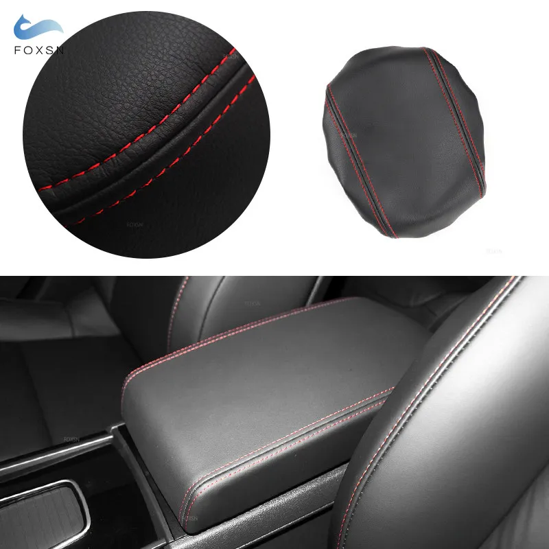 

Microfiber Leather Interior Accessories Console Armrest Box Cover Trim For Peugeot 508 2011 2012 2013 2014 2015 2016 2017 2018