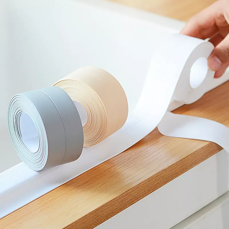 

Kitchen Shower PVC Waterproof Mould Proof Tape Sink Bath Sealing Strip Tape Self Adhesive Waterproof Adhesive Nano Tape