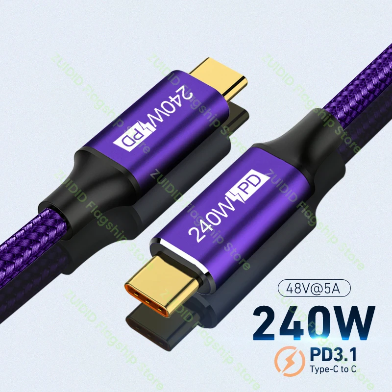 Кабель для быстрой зарядки PD 240/QC4.0, 3,1 Вт, USB C-Type C