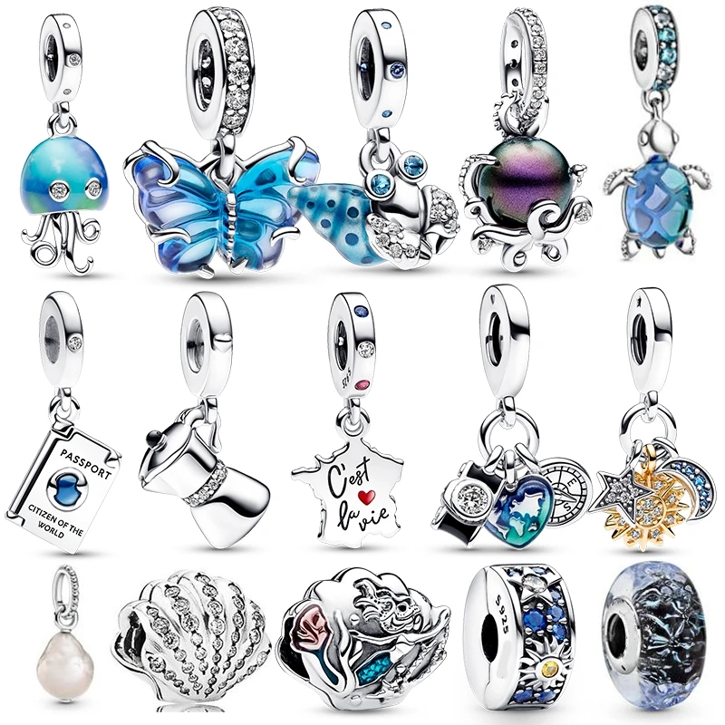 

Summer Ocean New In The Little Mermaid Ariel 925 Sterling Silver Charms Beads Fit Original Bracelet Diy Jewelry Gifts