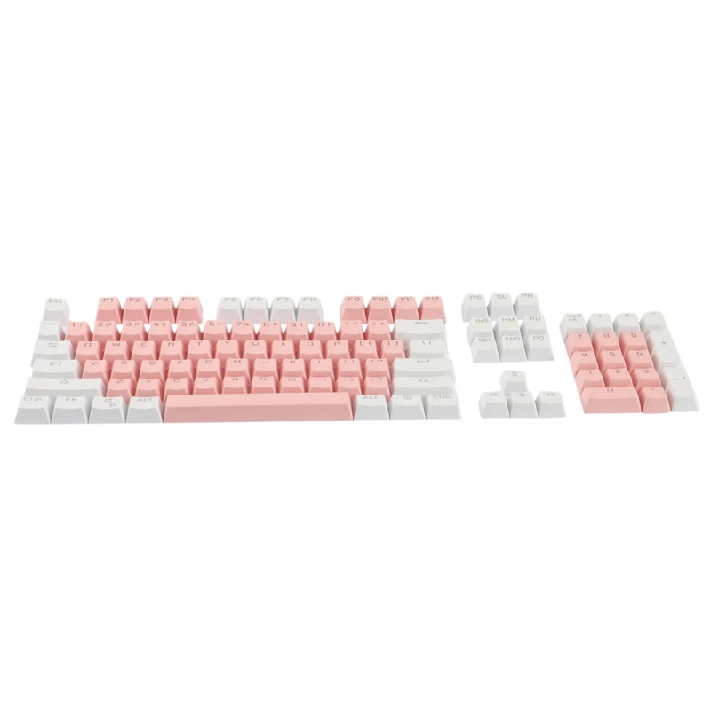 

104-Key Two-Color Translucent Keycap Set, Suitable for Mechanical Keyboard, Universal