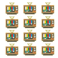 10pcs 2020mm nostalgic classic tv enamel pendant earrings womens bracelet necklace charms for jewelry making diy accessories