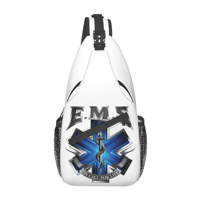 Ems Star Of Life Sling Bag Men Fashion Emt Paramedic Medical Shoulder Chest Crossbody Backpack Cycling Camping Daypack