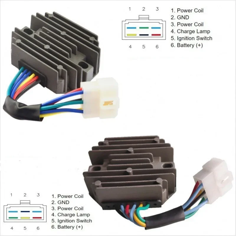 Регулятор напряжения 12 В 15531-64601 6 проводов для Kubota B1550 B2650 B3030 B5100 B6100 B6500 B7100 B7200 B8200