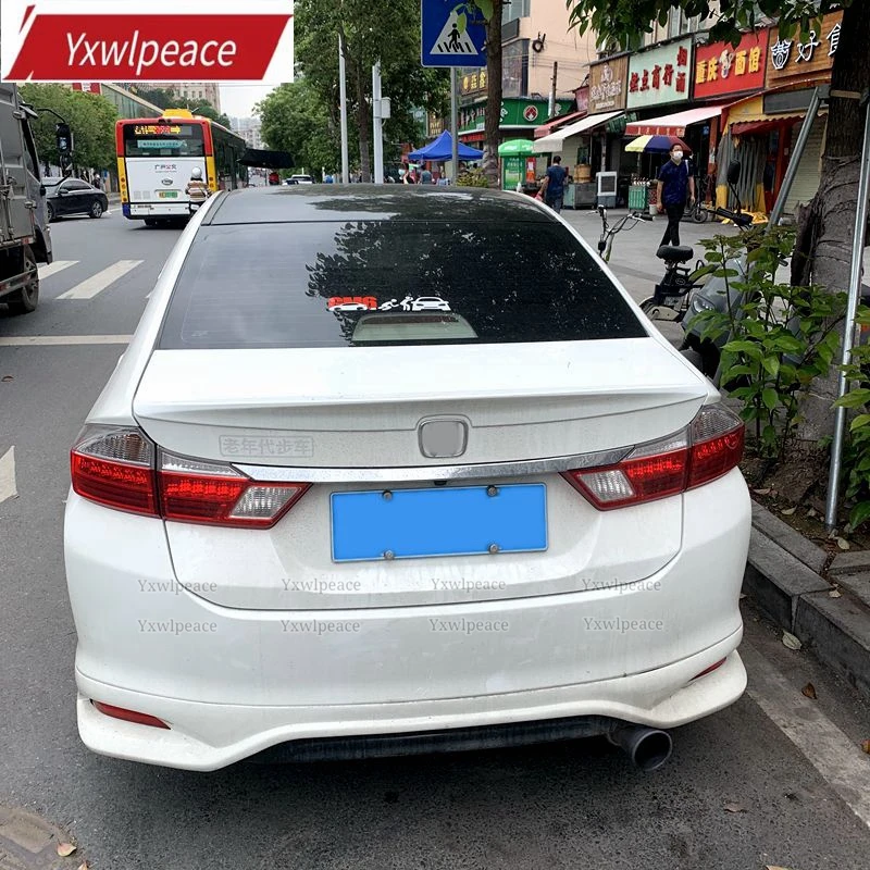 

Для Honda City 2015 2016 2017 2018 высококачественный АБС-материал Неокрашенный задний спойлер багажника Автомобильная отделка заднего багажника