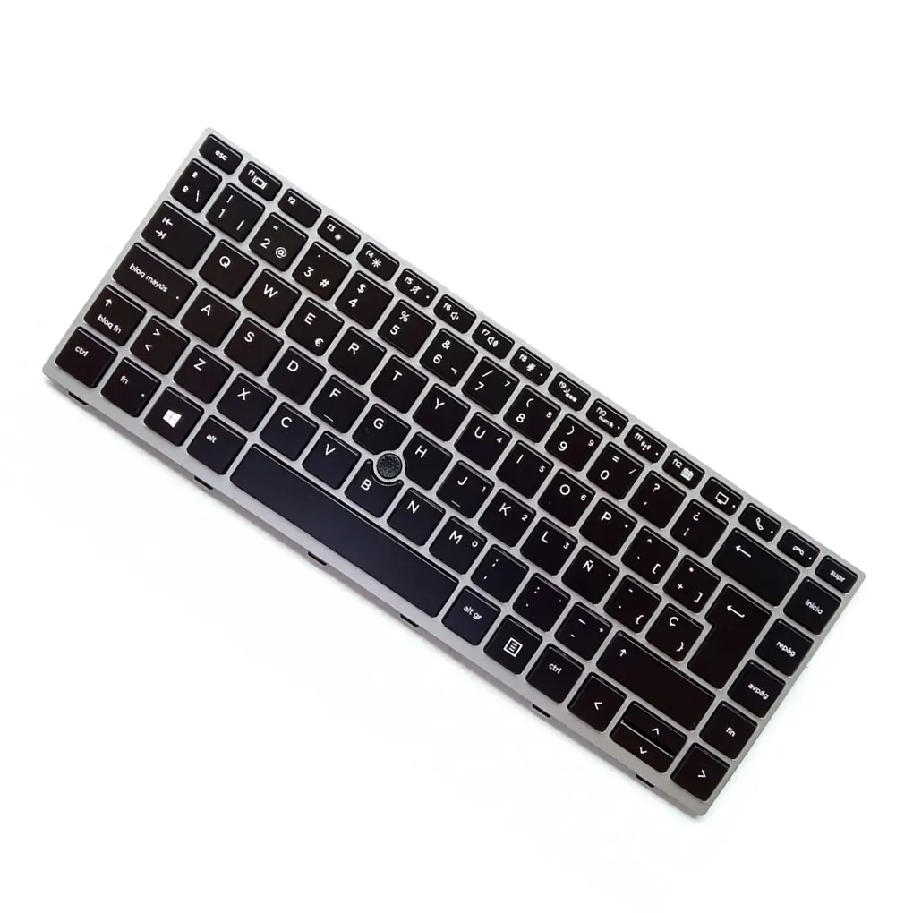 

Laptop Spanish Keyboards Key Board Computer Components Cover Backlit Pointer Replacement for HP Elitebook 840G5 Laptops