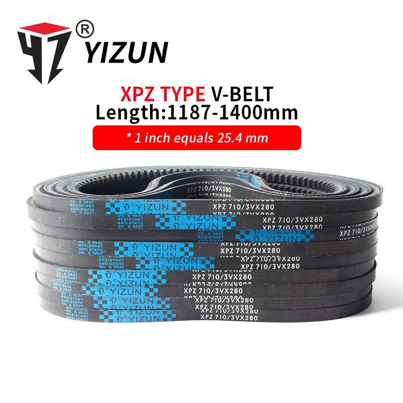 

YIZUN XPZ/3VX Тип XPZ1187 ~ 1400 мм, проволока для жесткого диска, длина привода, обхват, промышленное трансмиссионное оборудование, зубчатый V-образный ремень