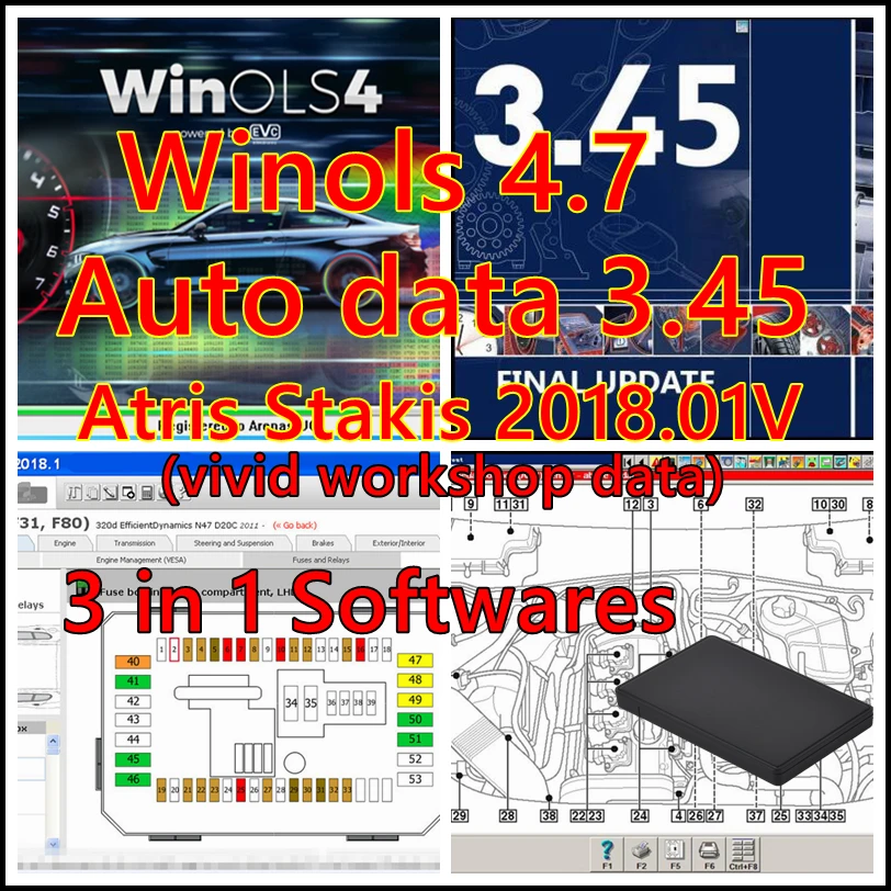 

Winols 4.7 Полностью активированный + Damos 2021, многоязычные автоматические данные 3,45 + Vivid Workshop Data Atris-2018.01V Все автомобильные данные