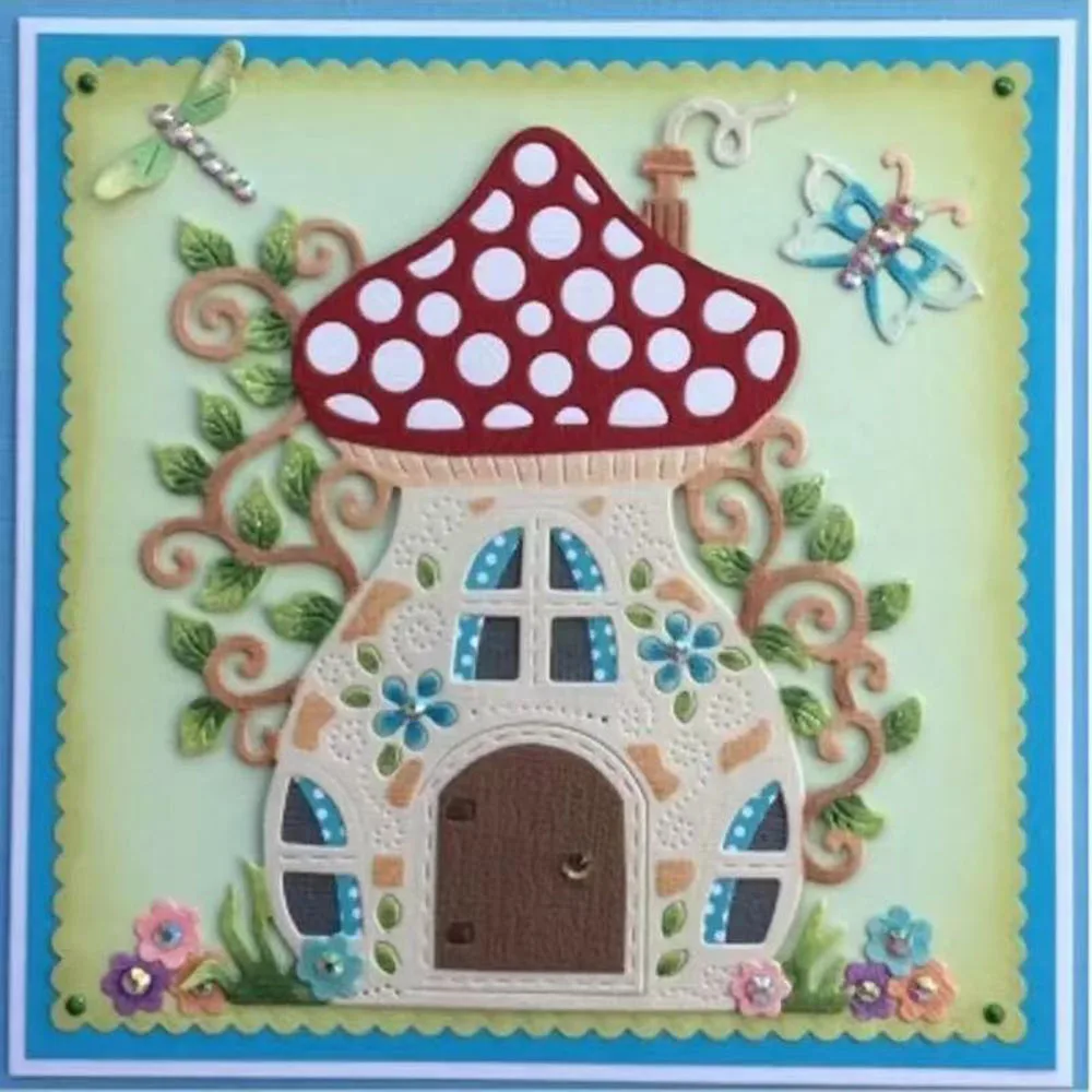 

Elf House Craft Cutting Dies Cut Die Scrapbooking New for Hand Made Album Cards Decor Metal Stencil Troqueles DIY Mold Paper Art