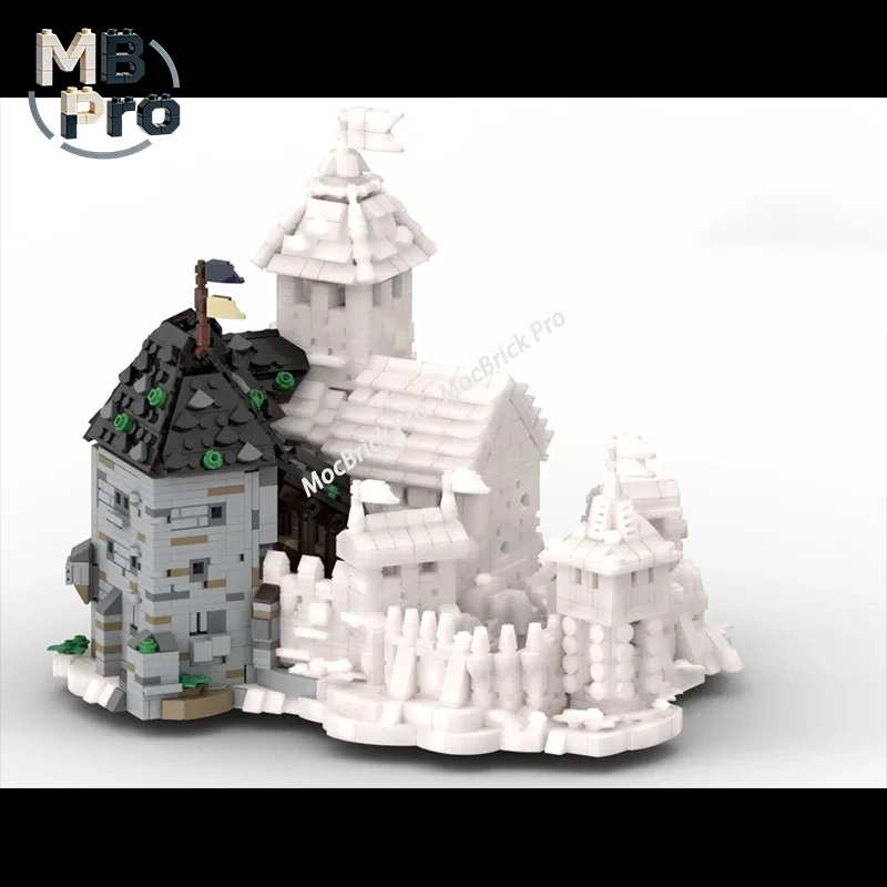 Фото Конструктор MOC: Исторический мини-замок, резиденция герцога Мартина, крепость Блаустайн, благородная резиденция, сборные кирпичи, декор, подарок №5