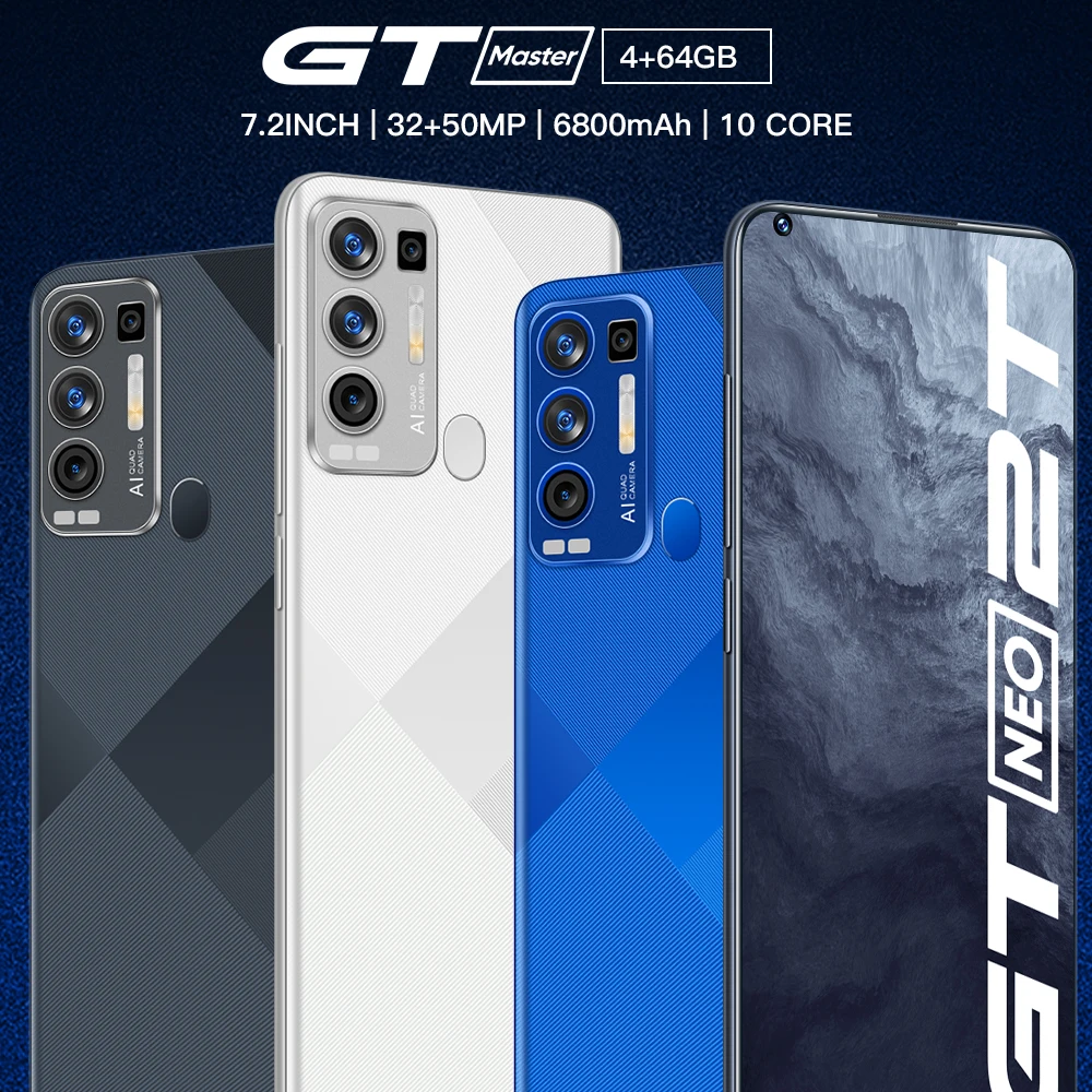 

New original GTmaster 4GB+64GB 7.2 inch Hexa core 5G Android 11 smartphone