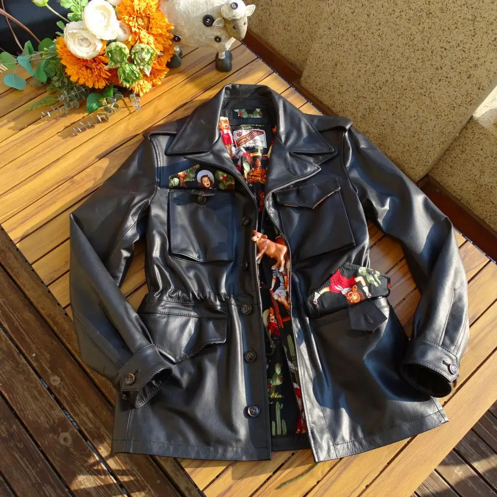 

Портативная маленькая воловья кожа M43 полевая охотничья куртка-тренчкот