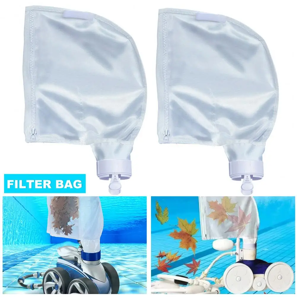 

2Pcs Filter Bag Reliable Sweeper Debris Bag Anti-scratch Swimming Pool Filter Leaves Debris Bag