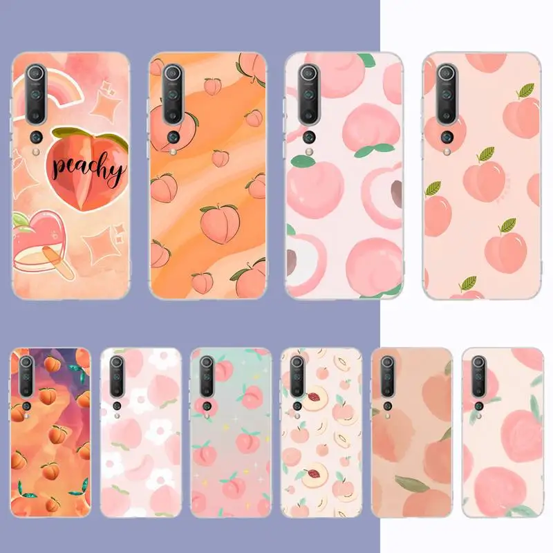 

Summer day Peache Phone Case for Samsung S21 A10 for Redmi Note 7 9 for Huawei P30Pro Honor 8X 10i Cover