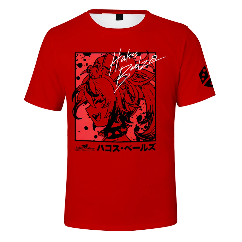 

Hakos Baelz T-shirts Women Men 3D O-Neck Short Sleeve Tshirts Summer Casual Streetwear Clothes