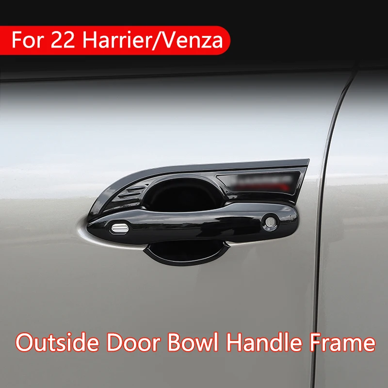 

Door Handle Cover Door Bowl Protection Trims For Toyota Harrier Venza 2022 ABS Decor Anti-Scratch Car Styling Exterior Accessory