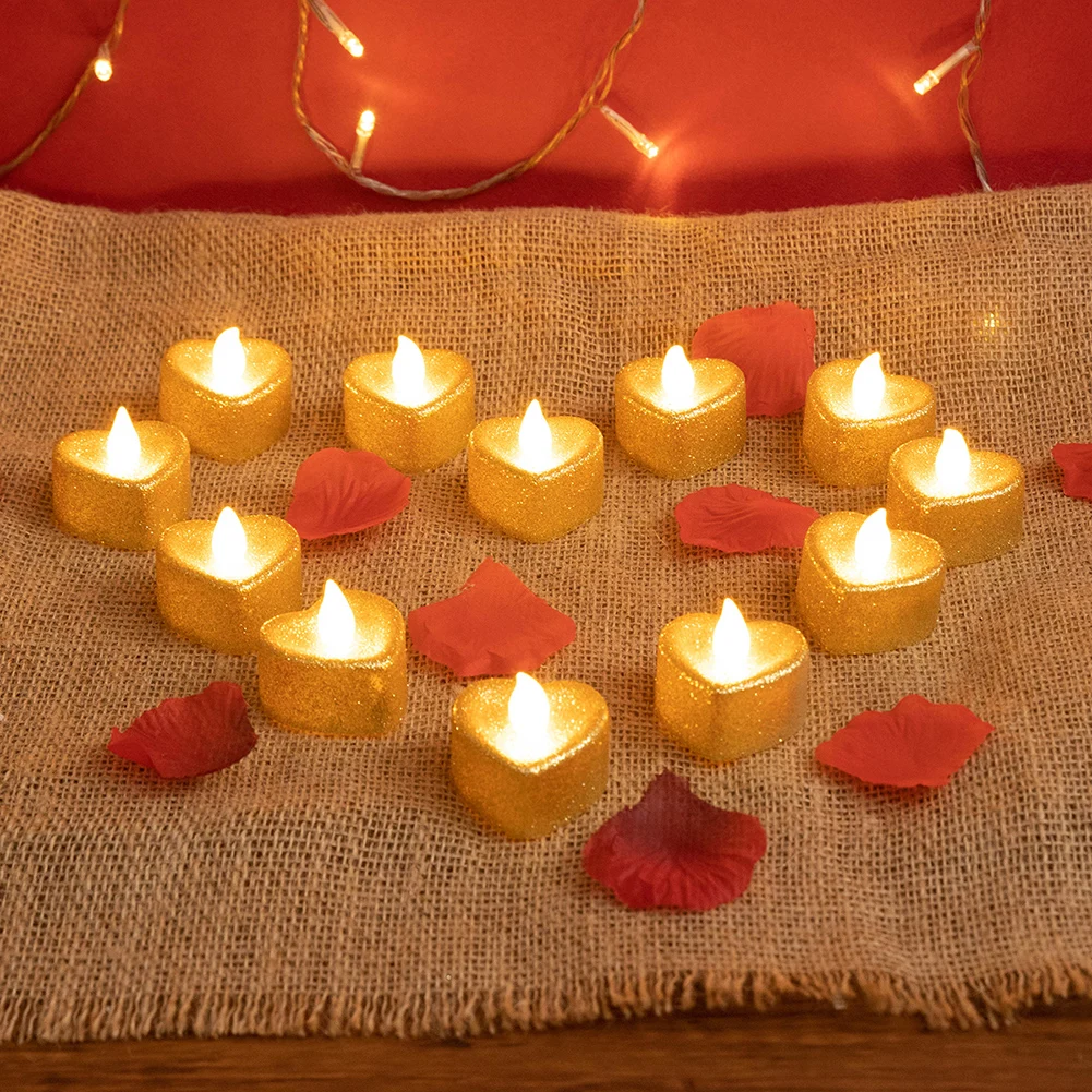 

Flameless LED Tea Lights Candles Battery Powered Flickering Pillar Candles Votive Tealight Romantic party Home Decor
