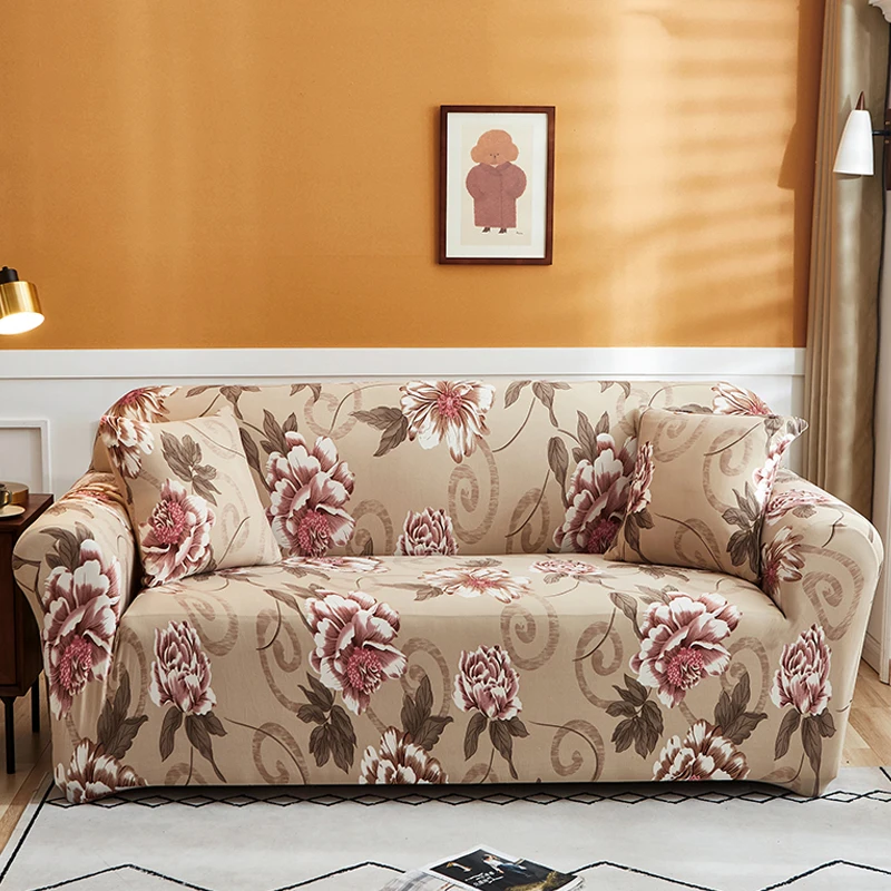 

Elastic Sofa Cover Slipcover for Living Room Floral 1/2/3/4 Seater L-shaped Corner Sofa Cover Chaise Longue Couch Armchair Cover