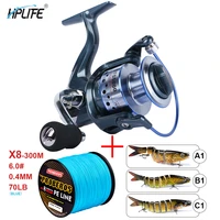 hplife spinning reel shielded stainless steel 13 1 ball bearings 4 71 5 51 high speed gear ratio smooth powerful freshwater