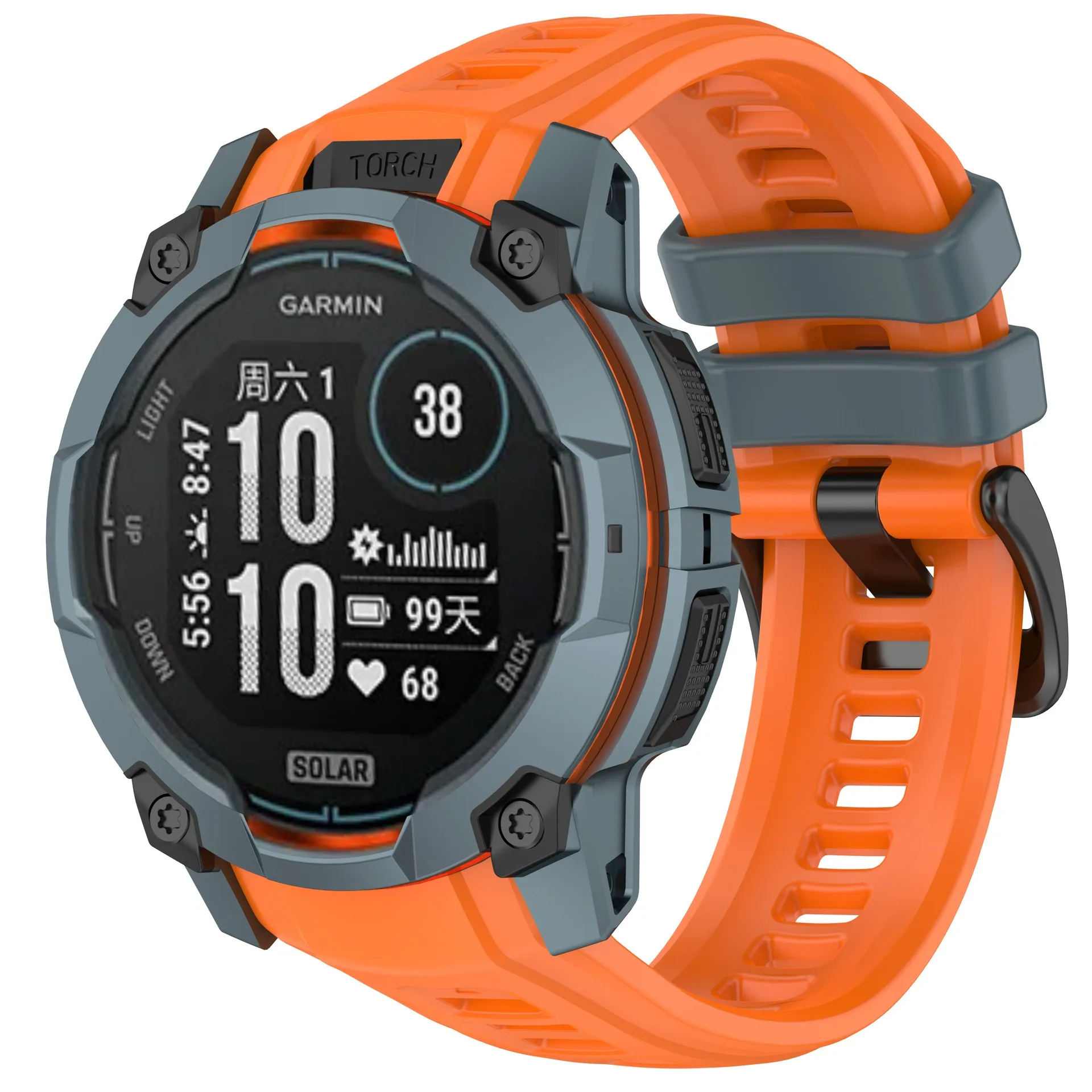 Фото Спортивный силиконовый ремешок для Garmin Instinct 3 Amoled/Solar 45 мм 50 мм Сменный браслет для Garmin Solar Оригинальный ремешок для браслета №3