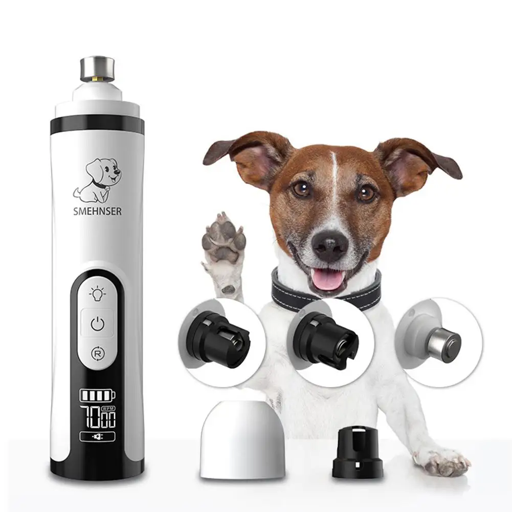 Pet Electric Nail Clippers With Led Light Intelligent Digital Display Nail Ginder Nail Grooming Trimmer Drop Shipping