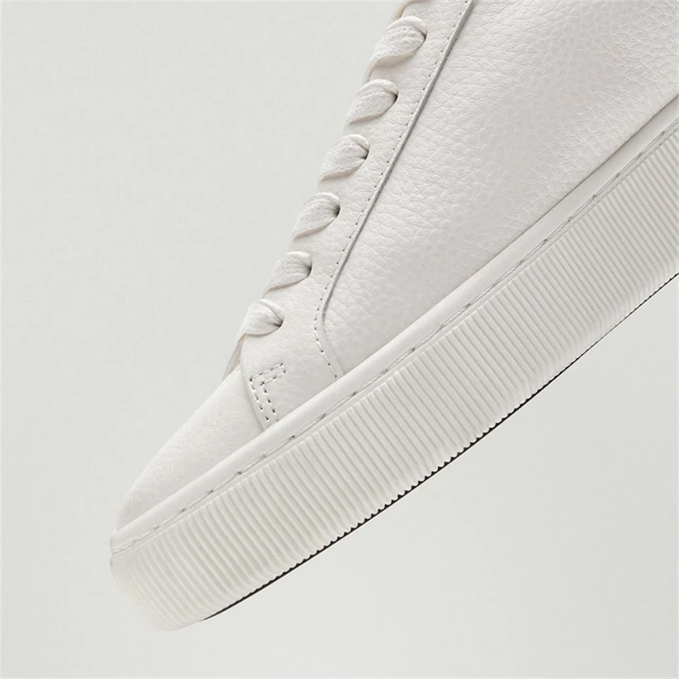 2023 Women Genuine Leather Shoes Spring Trend Female Casual Flats Sneakers Comfort Vulcanized Platform Shoes Zapatillas De Mujer