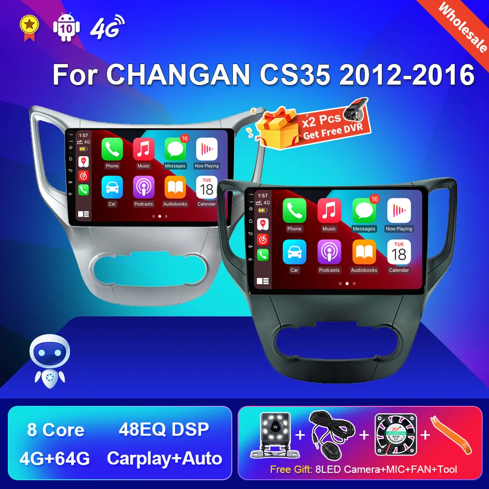 

Автомагнитола с антенной для CHANGAN CS35 2012-2016 2din, мультимедийный видеоплеер с сенсорным экраном, стерео BT, аудио для автомобилей