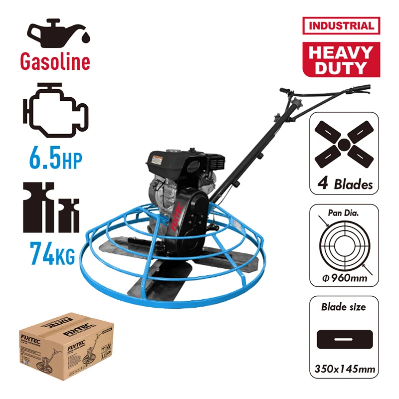 FIXTEC 870 мм Электрическая машина для строительства бетона G asoline Power Trowel с лезвиями