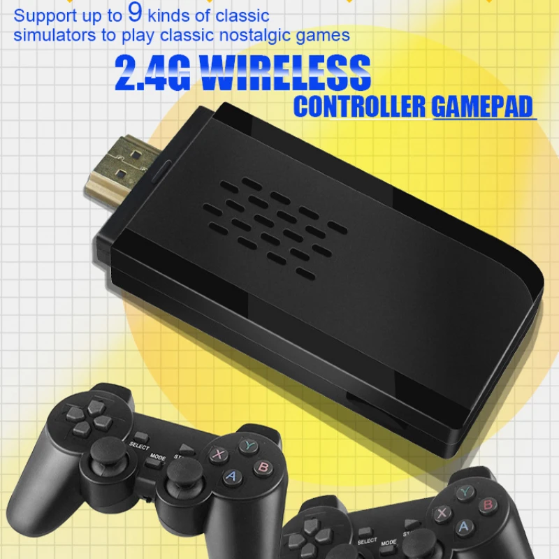 

M8 TV Stick Game Consoles Box 4K HD 2.4G Wireless Gamepads Family Controller 64GB/32GB For PS1/GBA/MD Mi Stick TV Video Box