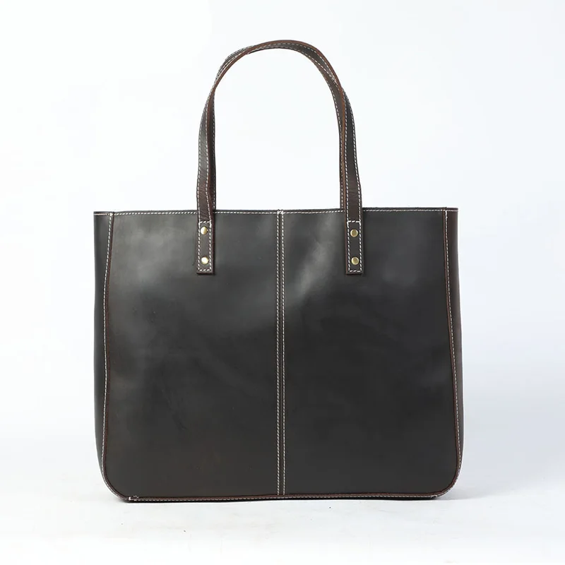AETOO  Simple retro first layer cowhide large capacity handbag men's leather tote bag single shoulder bag women