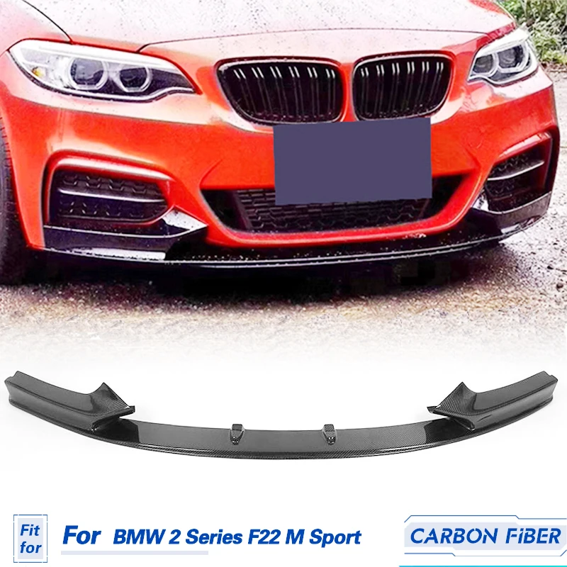 

Car Front Bumper Lip Carbon Fiber For BMW 2 Series F22 220i 230i 235i 228i M Sport 2-Door 2014-2017 Auto Racing Front Bumper Lip