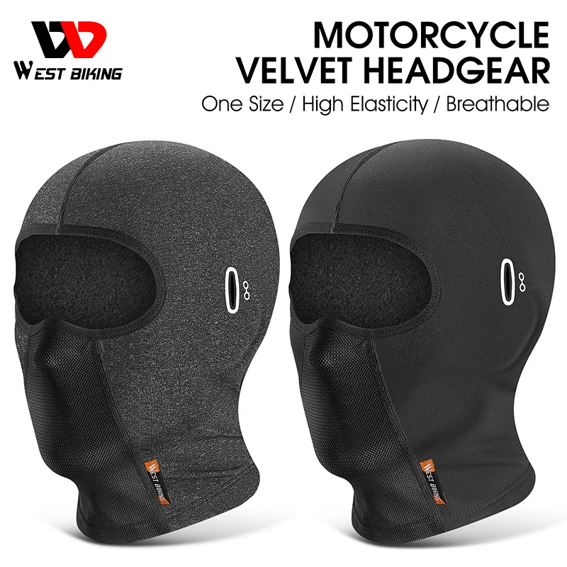 

WEST BIKING зимняя велосипедная ветрозащитная Кепка для шлема флисовая Лыжная Балаклава из «дышащей» ткани лицевая крышка велосипедные термоша...
