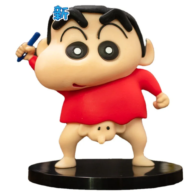 

13cm Anime Crayon Shin-Chan Action Figure Shinnosuke Nohara Funny Drawing Statue Car Ornament PVC Model Collectible Toy Gift Kid