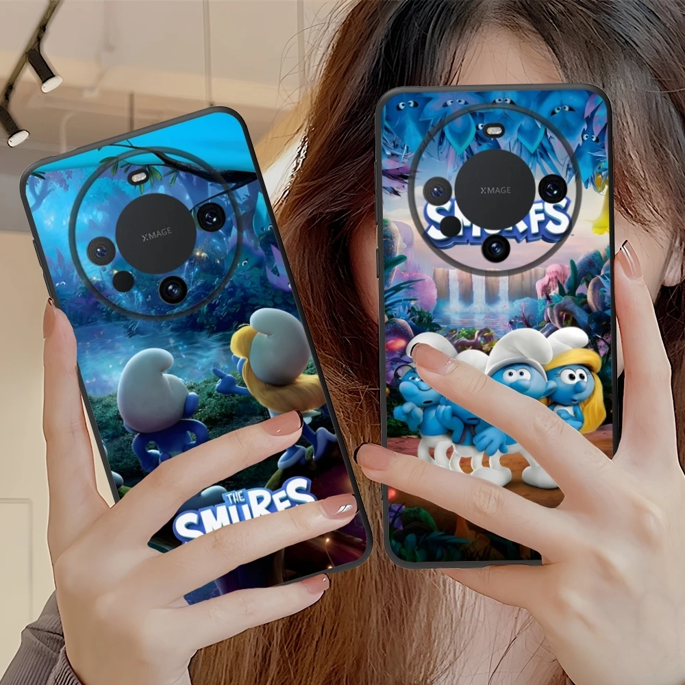 Smurfs Smurfette Smart Чехол для мобильного телефона Huawei Mate 60 50 40 30 20 10 Pro Plus Lite E 5G Черный