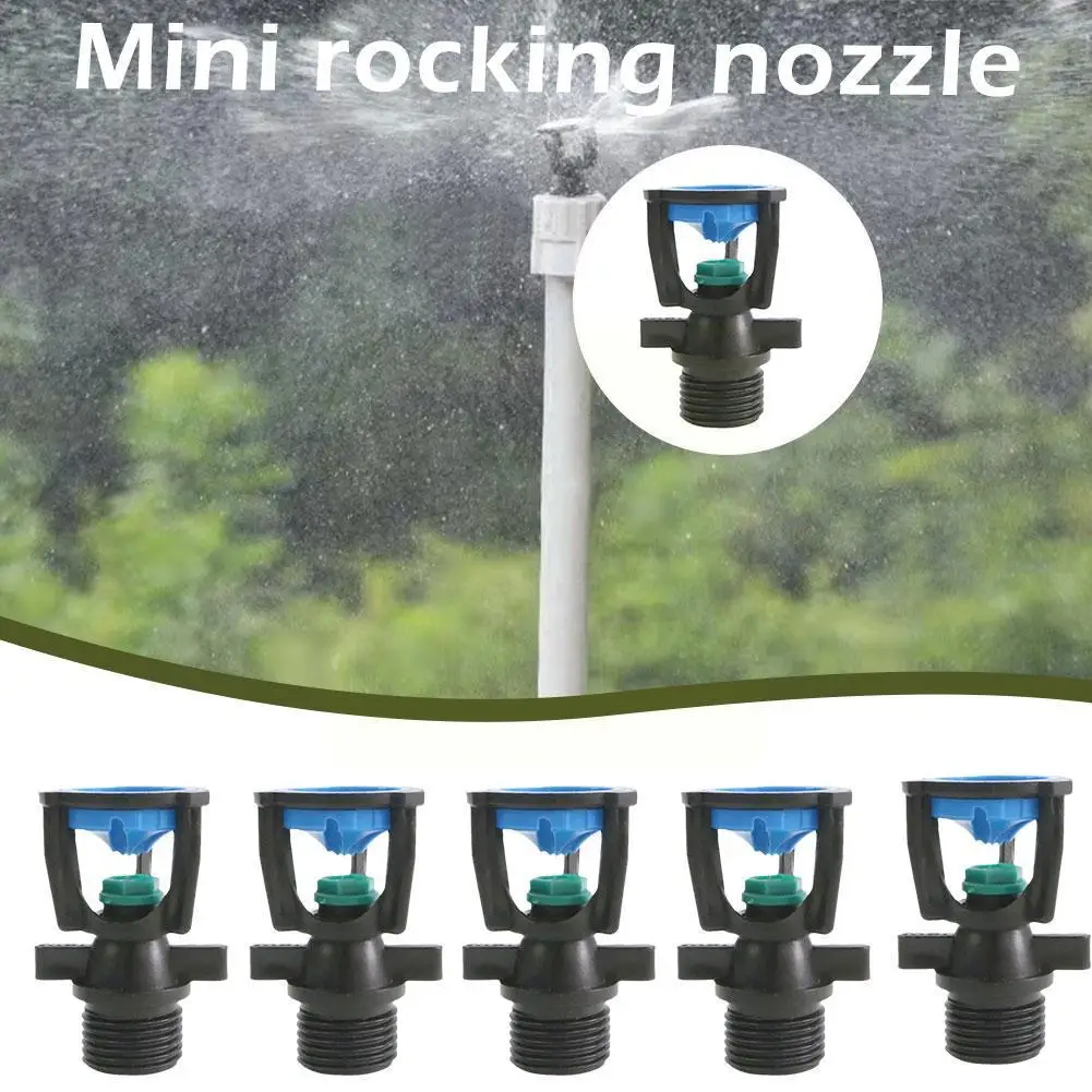 10pcs Mini Garden Lawn Rotating Sprinkler Mini Swing Sprinklers Watering Head Automatic Rotating Degree Sprinkler 360 Irrig H3V9