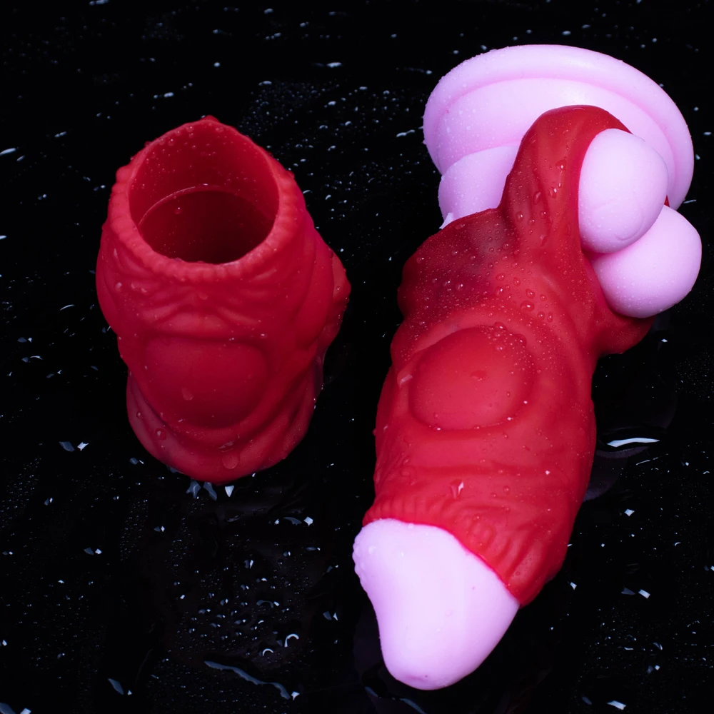 Красная насадка Oieffur кольцо для мужчин петля задержки эякуляции